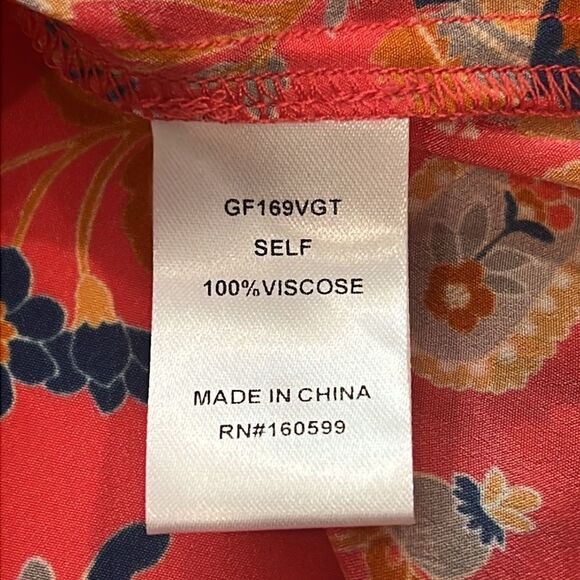 New GILNER FARRAR Sienna Blouse in Paradise Red Small - Picture 13 of 14